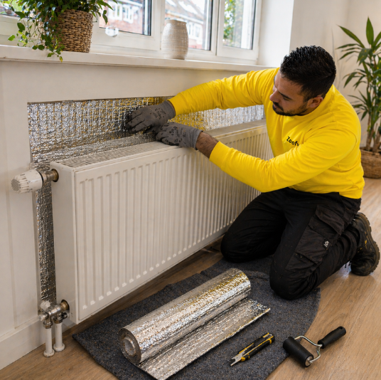 Radiatorfolie laten aanbrengen