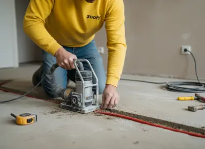 Vloerverwarming laten aanleggen bestaande betonvloer