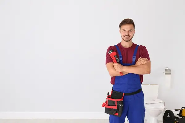 Vakman professional met waterpomptang