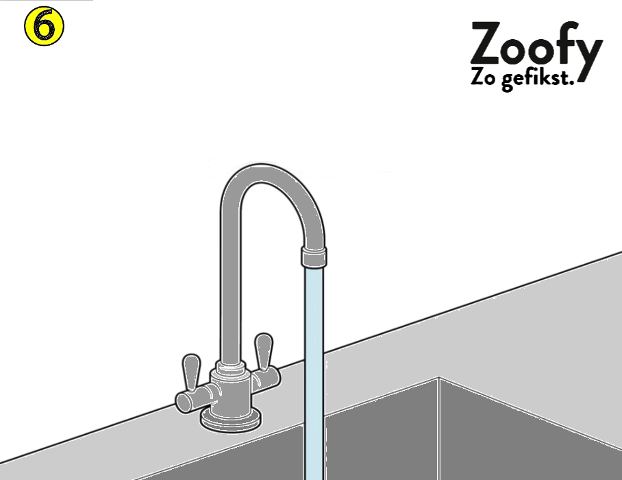 keukenkraan aangesloten