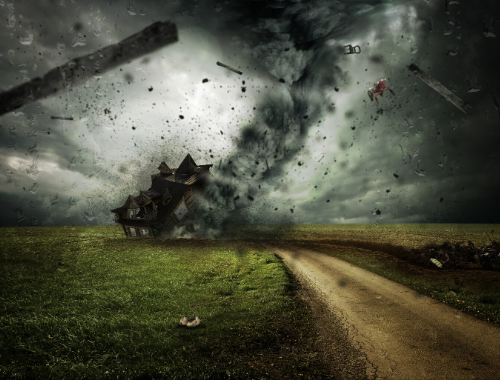 Stormschade aan het huis