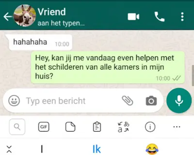 screenshot vriend helpen klussen