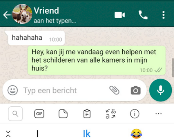 screenshot vriend helpen klussen