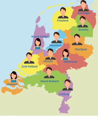 kaart Nederland, wie heeft de klusbroek aan