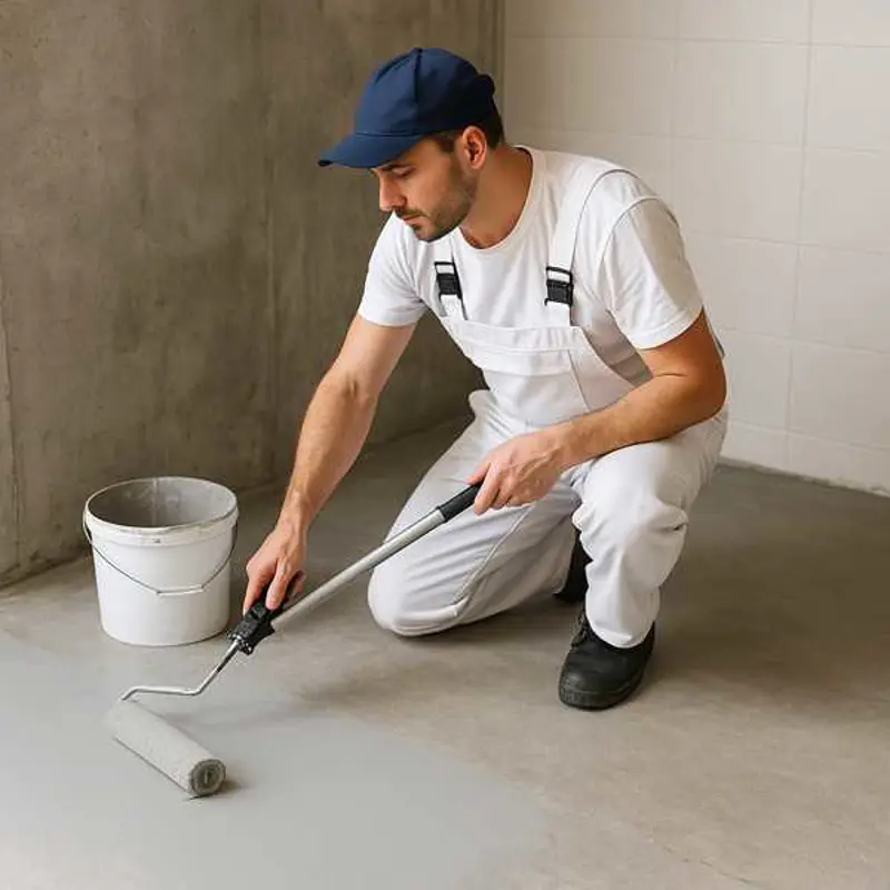 Paint rough concrete floors