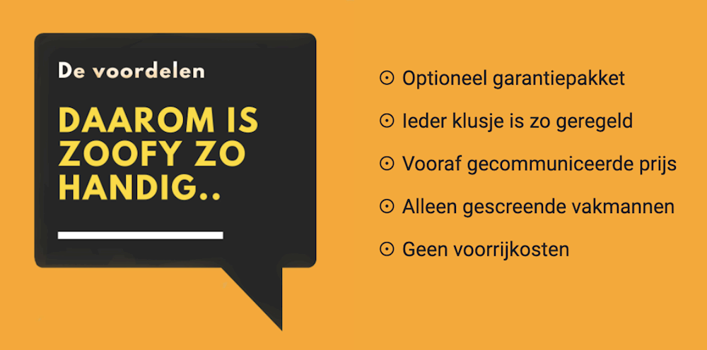 Zoofy's voordelen