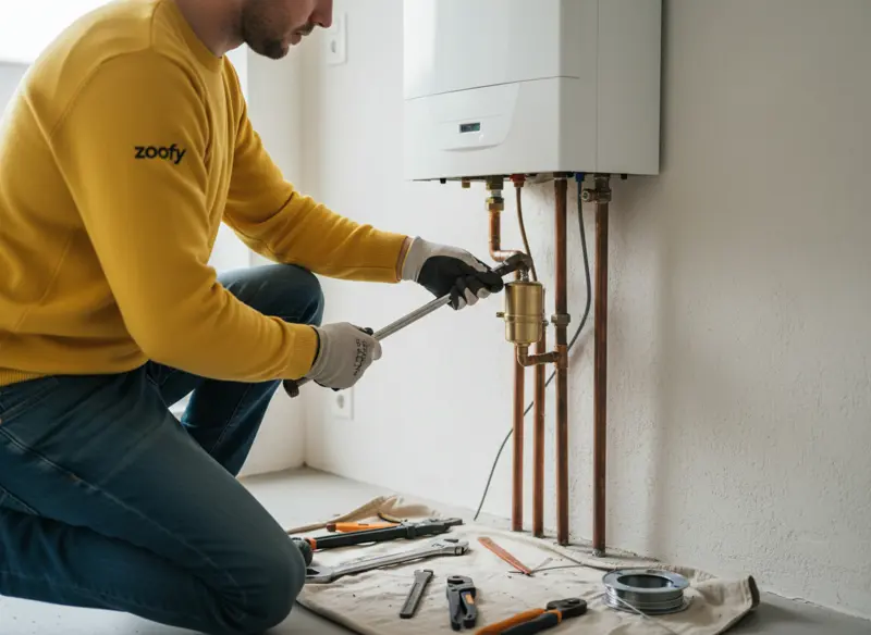 Have the central heating air separator installed