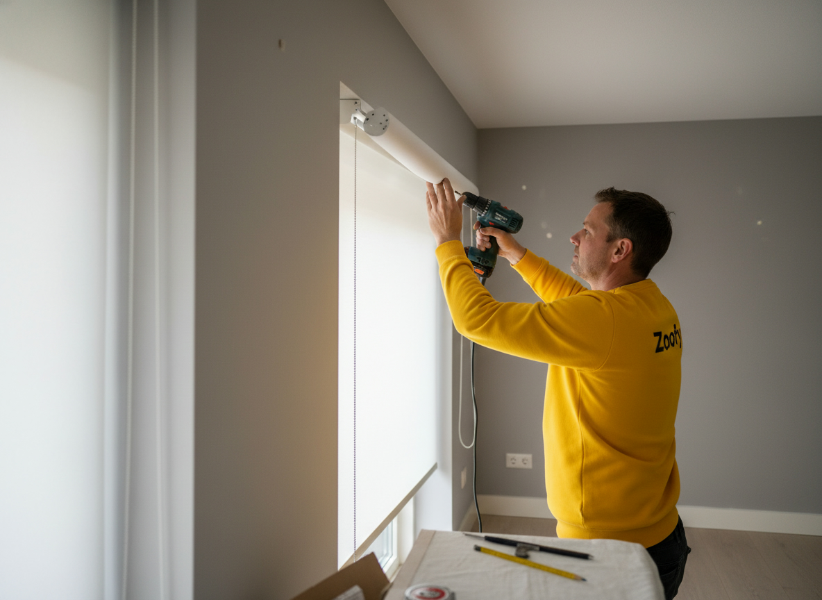 Rolgordijn laten ophangen