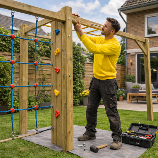 Have playground equipment installed