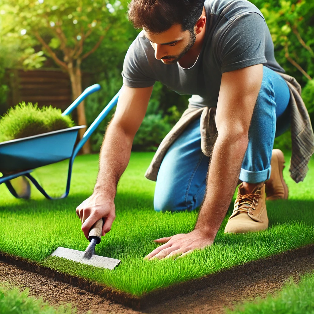 Graszoden laten leggen