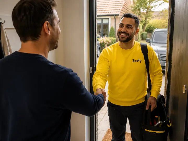 Een vakman gaat met je klus aan de slag