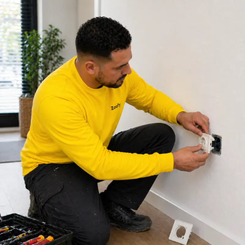 Replace surface-mounted socket with flush-mounted socket
