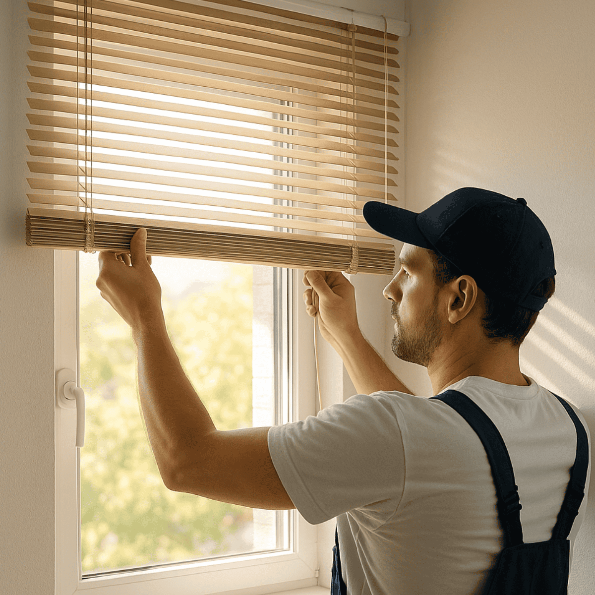 Blinds hanging