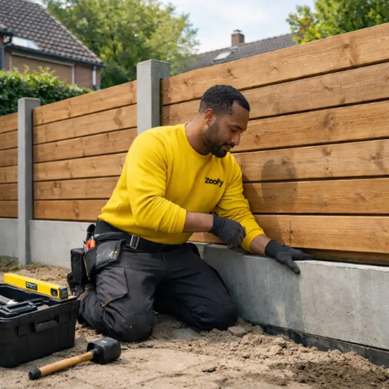 Have a wood-concrete fence installed