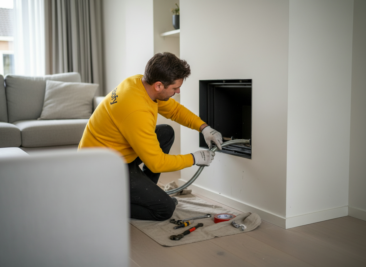 Storing gaskachel laten oplossen