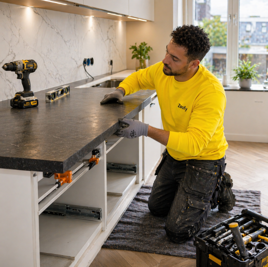 Have a kitchen worktop installed
