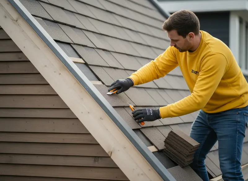 Have roof shingles installed