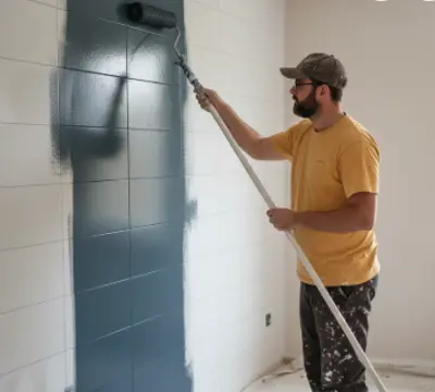 Geglazuurde tegels laten verven