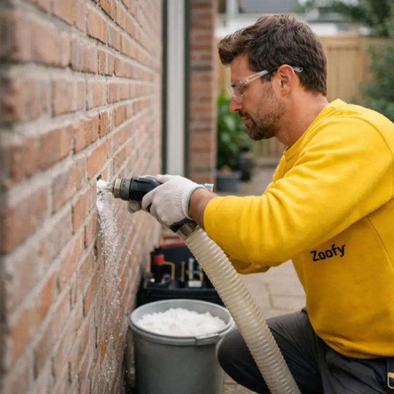 Insulating cavity walls