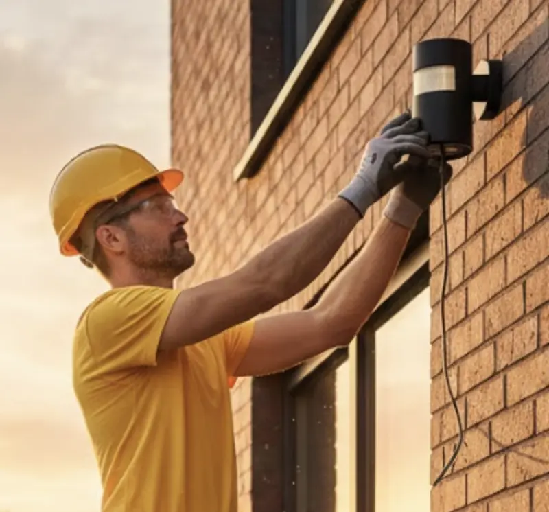Connecting an outdoor lamp