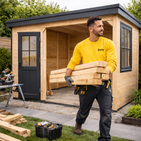 Have a garden shed installed