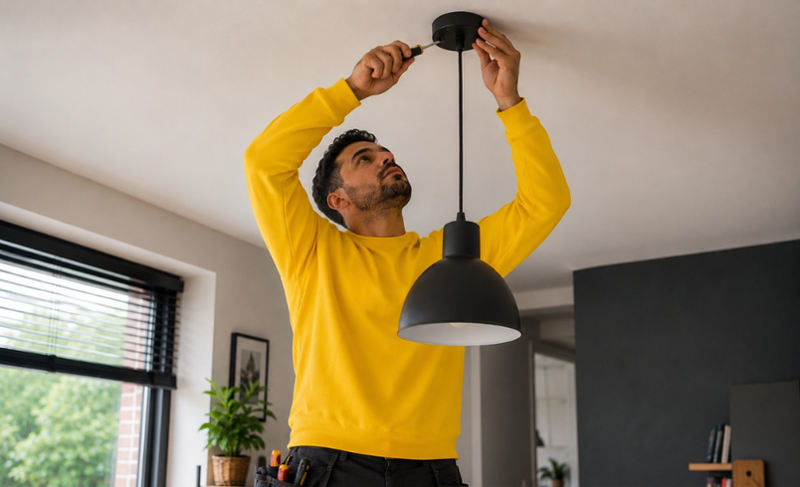 Hang up a lamp