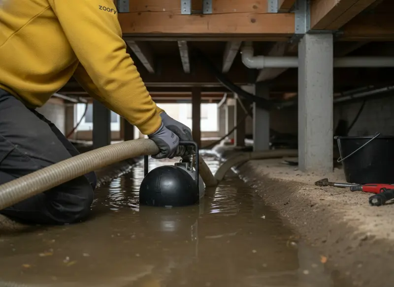 Allow water to dissolve in the crawl space