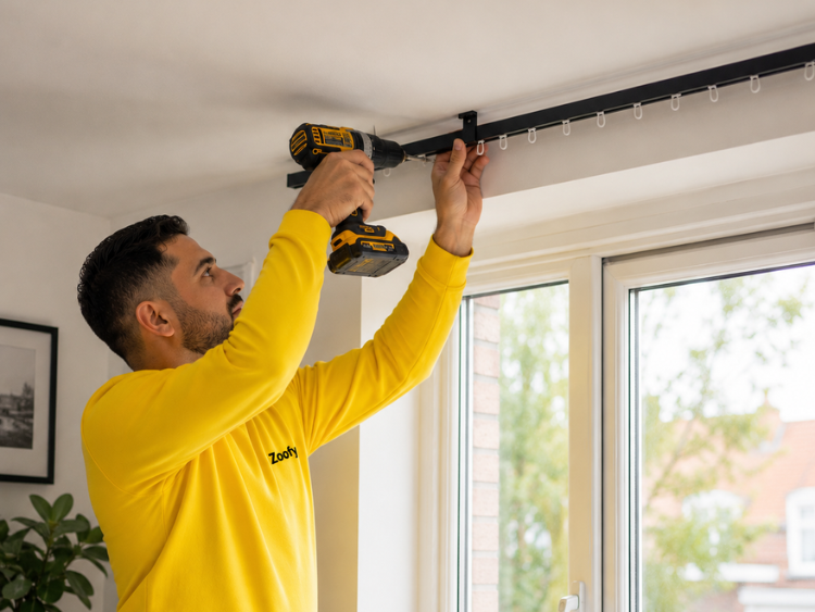 Curtain rails installation