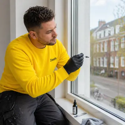 Repair crack in glass