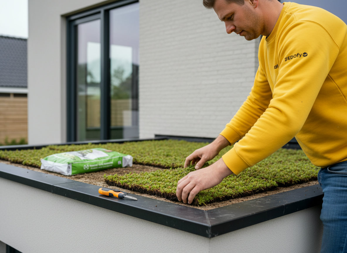 Green roof installation