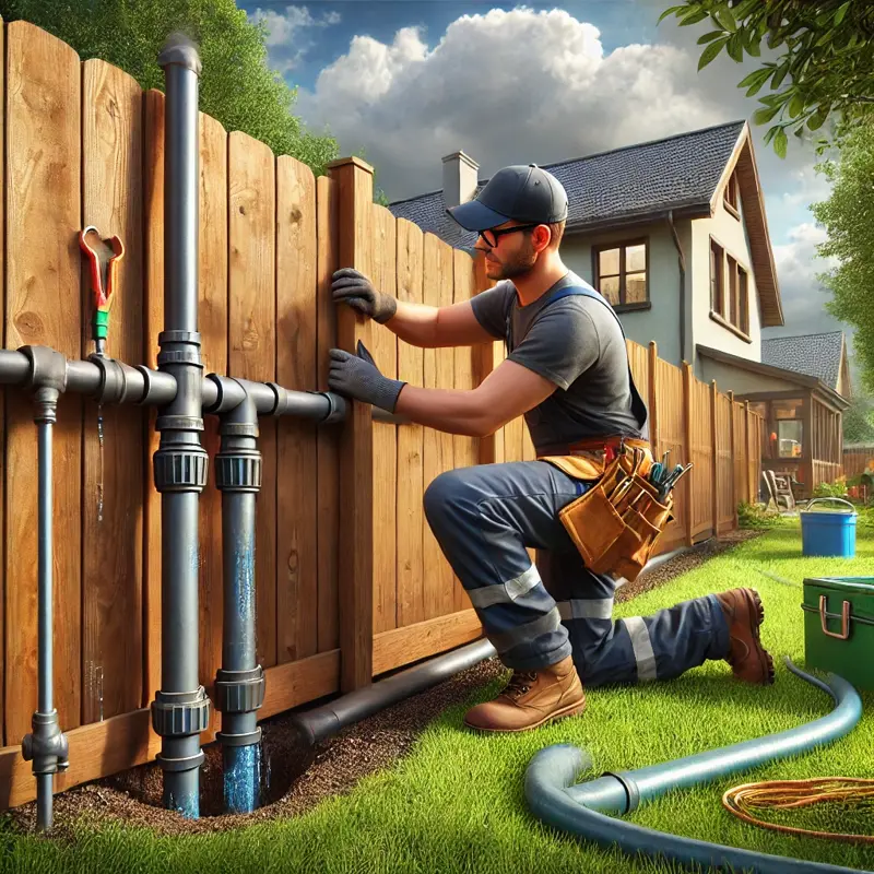 Install a rainwater fence