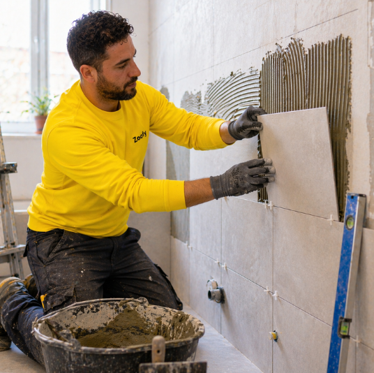 Wand laten betegelen