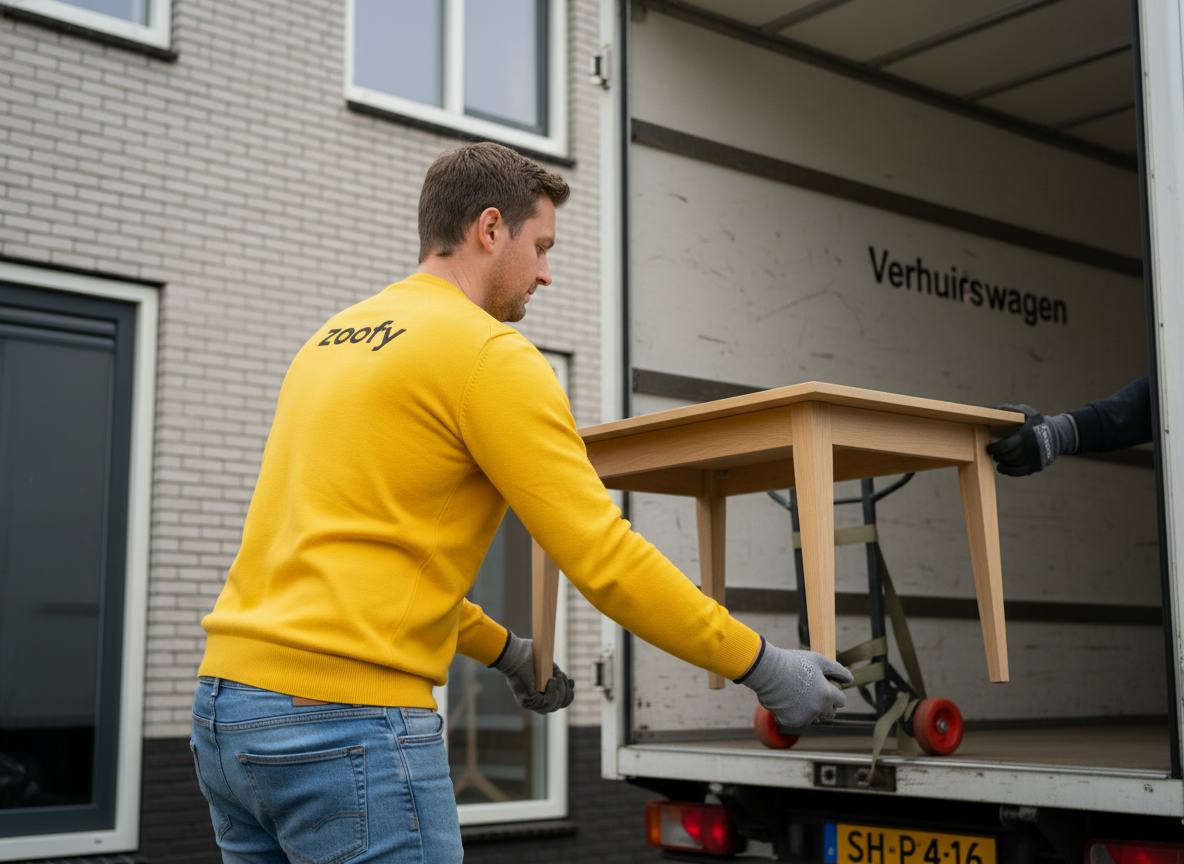 Verhuiswagen met een verhuizer nodig