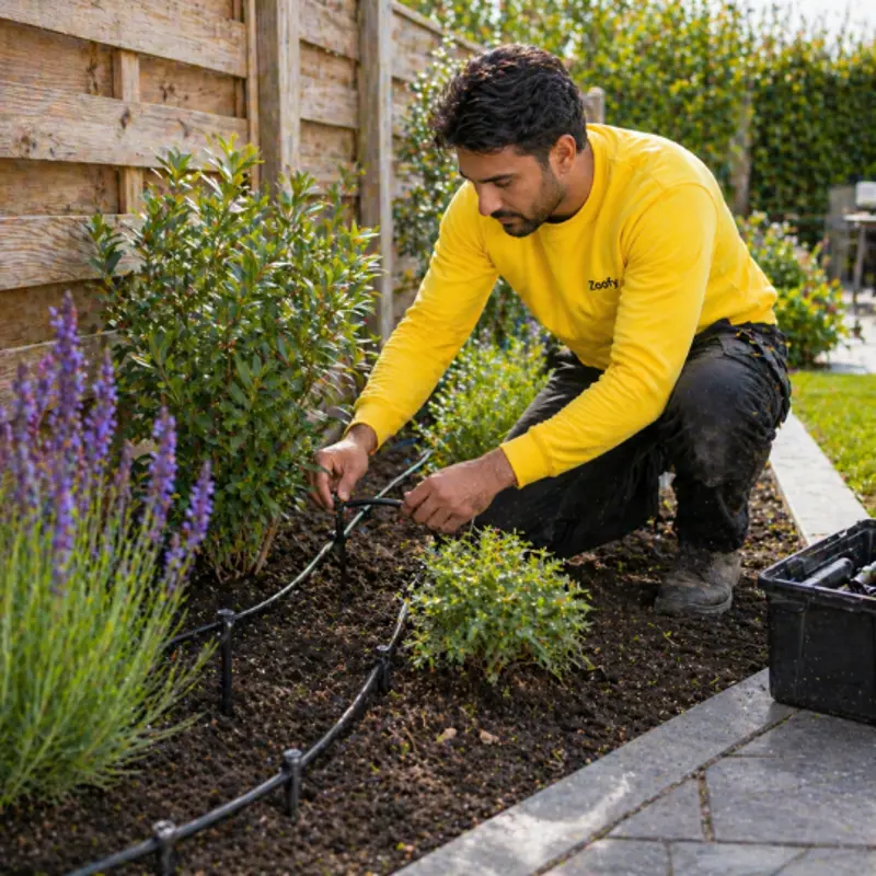 Install drip irrigation hose