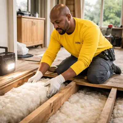 Houten vloer isoleren tussen balken