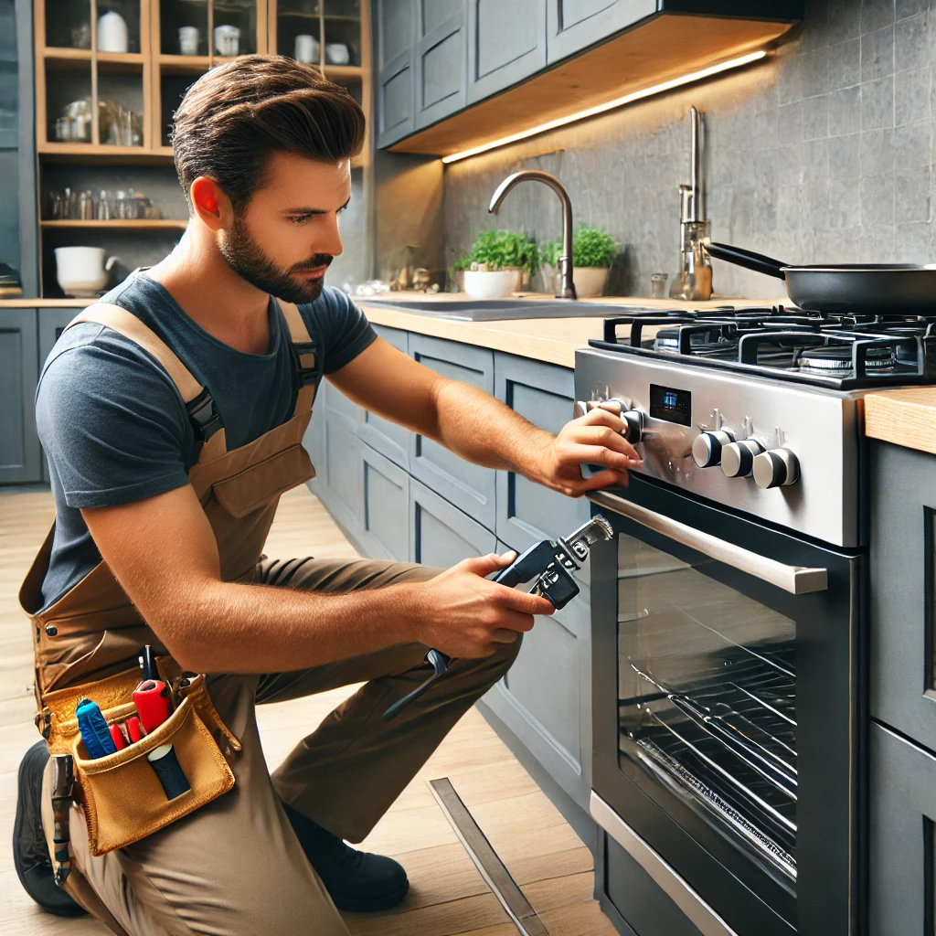 Have the gas stove connected and installed