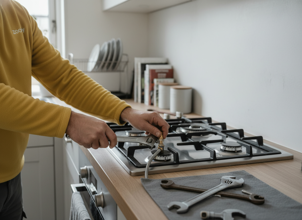 Have the gas stove connected and installed