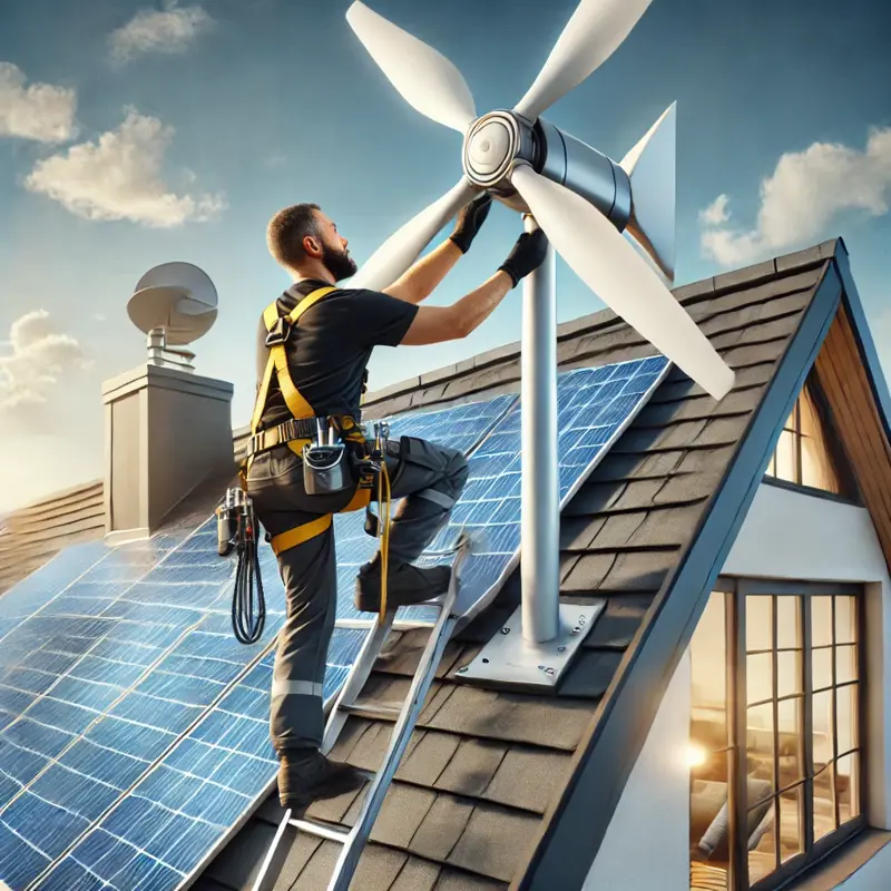 Install a wind turbine at home