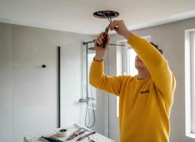 Have the bathroom fan connected