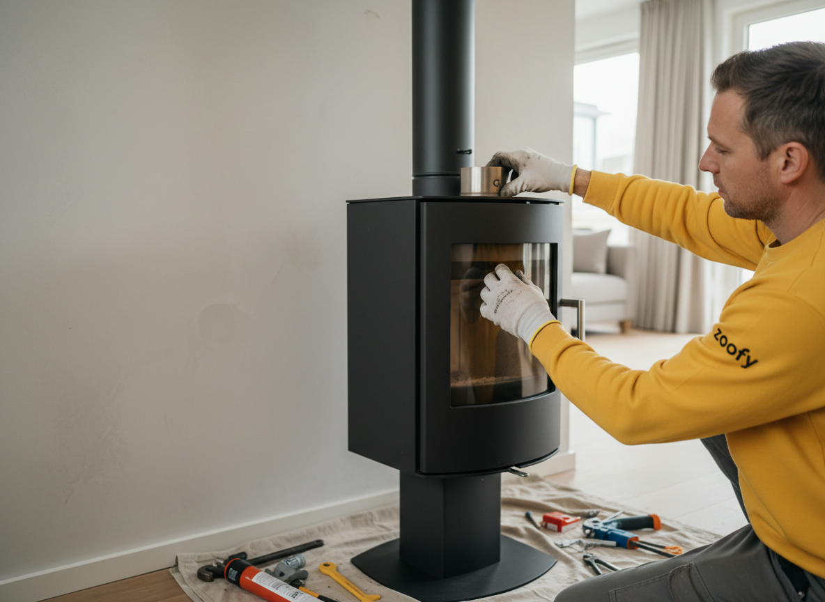 Onderhoud aan kachel