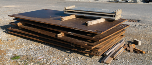 rijplaten in de tuin