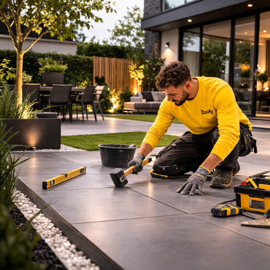 Terras laten aanleggen