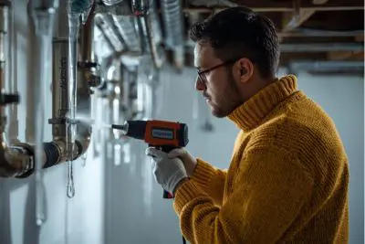 Bevroren leiding laten ontdooien