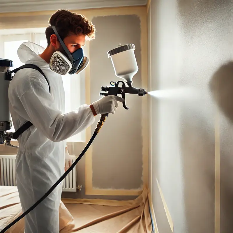 Spray paint a door
