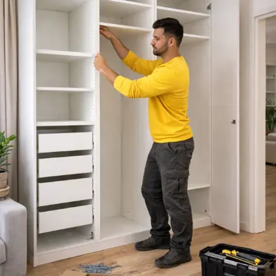 Have IKEA PAX cabinet installed