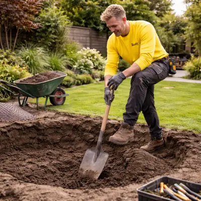 Have the trampoline buried