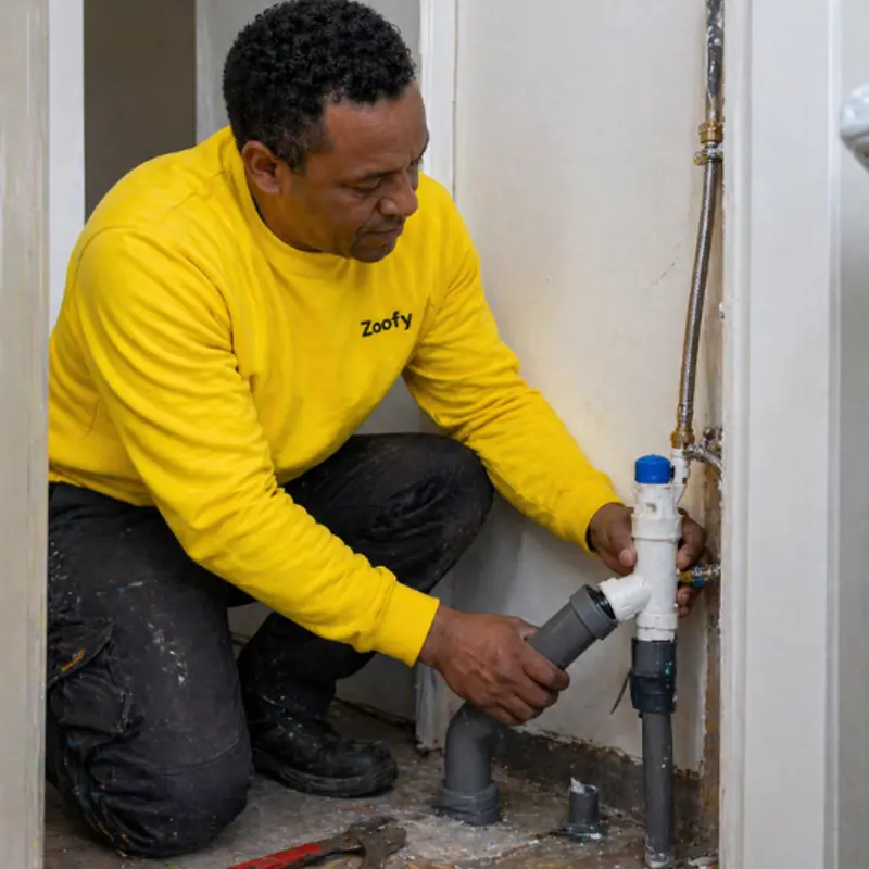 Connecting inlet combination to drain