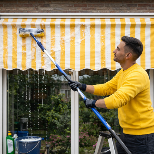 Zonnescherm laten schoonmaken