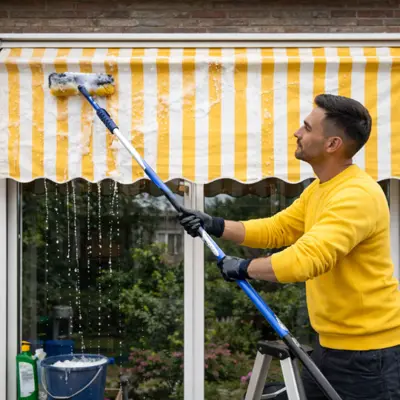 Cleaning the awning