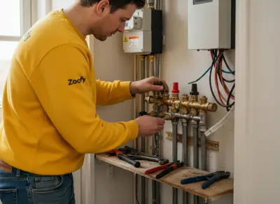 Vloerverwarming verdeler laten aansluiten